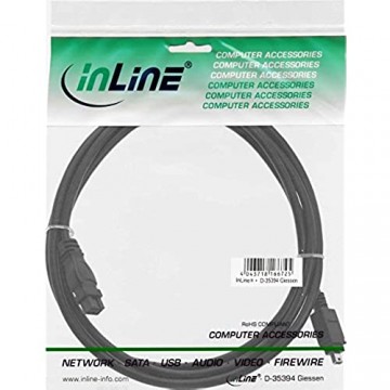 4x InLine 34902 FireWire Kabel (IEEE1394 4-polig Stecker-auf-9-polig Stecker 1 8m) schwarz