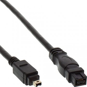 4x InLine 34902 FireWire Kabel (IEEE1394 4-polig Stecker-auf-9-polig Stecker 1 8m) schwarz