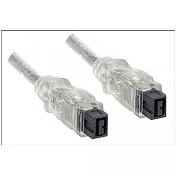 DINIC FireWire Kabel 9 polig Stecker auf Stecker (4 50m transparent)