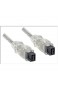 DINIC FireWire Kabel 9 polig Stecker auf Stecker (4 50m transparent)