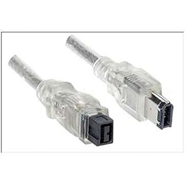 DINIC Premium FireWire Kabel 9 polig auf 6 polig Stecker (1 00m transparent)