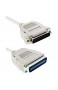 Hochleistungsverbindungen IEEE 1284-RS232-25-Pin Stecker Kabel 25sb Länge: 1 5 m Kleine Abmessungen geringes Gewicht und leicht zu tragen (Color : White)