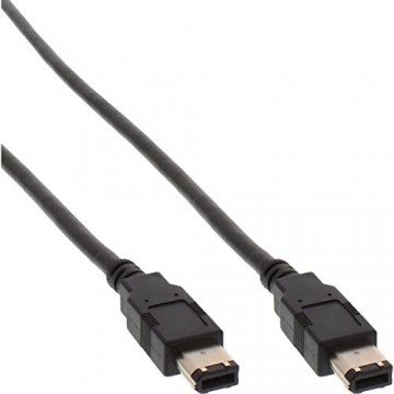 InLine 34010 FireWire Kabel IEEE1394 6pol Stecker / Stecker schwarz 10m