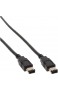 InLine 34010 FireWire Kabel IEEE1394 6pol Stecker / Stecker schwarz 10m