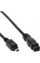 InLine 34902 FireWire Kabel IEEE1394 4pol Stecker zu 9pol Stecker schwarz 1 8m