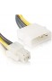 Mainboard Anschlusskabel | Molex IDE 2-Pin zu 4-Pin | ATX P4 12V ATX CPU Stromkabel Stromanschluss Adapter-Kabel - MOVOJA