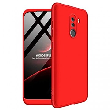 MUTOUREN Kompatibel mit Xiaomi Pocophone F1 Hülle PC 360 Hardcase 3 in 1 Handyhülle/Anti-Kratzer/Shockproof Ultradünne/Schutzschale mit Xiaomi Pocophone F1-Rot
