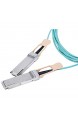 TRANSUTON 100G QSFP28 AOC Kabel | kompatibel mit Juniper JNP-QSFP28-AOC-15M 100GBASE QSFP28 auf QSFP28 aktives optisches Kabel (15 m)