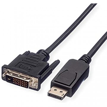Value 11995616 DisplayPort Kabel Stecker auf DVI (24+1) Stecker LSOH 3m schwarz