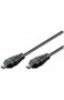 Wentronic FireWire+ Kabel (4-polig Stecker auf 4-polig Stecker) 3m schwarz