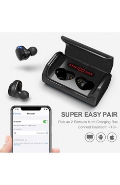 Bluetooth Kopfhörer AIKELA Bluetooth 5.0 Kabellos Kopfhörer In Ear Sport Wireless Kopfhörer mit LED Digitalanzeige Kopfhörer Kabellos mit intensivem Bass Automatische Kopplung Touch Sensoren