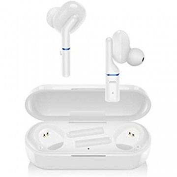 Bluetooth Kopfhörer LESHI Bluetooth Drahtlose Ohrhörer Kabellos In Ear 5.0 Sport Headsets IPX7 Wasserdicht mit Ladekästchen für Handy/Sport/Laufen/Android/IOS (Weiß)