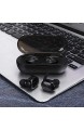 Ergonomischer Bluetooth 5.0-Kopfhörer Kabelloser TWS Mini-Kopfhörer 2 Ohrhörer + Ladegehäuse Audiophile Klangqualität und Automatische Verbindung Protable Anit-Fall-Sportkopfhörer(Schwarz)