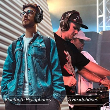OneOdio Bluetooth Kopfhörer Over Ear Geschlossene HiFi Studiokopfhörer mit Share Port kabelgebundene und kabellose professionelle DJ-Kopfhörer für E-Drum Piano Gitarre AMP Recording Monitoring