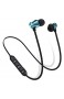 Runfon Magnetische Bluetooth-Kopfhörer wasserdicht In-Ear-Bluetooth-Ohrhörer kabelloses Headset für Musik/Sport Schwarz / Blau