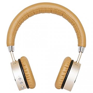 SACKit – WOOFit Bluetooth-Kopfhörer mit Noise-Cancelling Funktion – kompaktes Headset ideal für unterwegs – kabellose Funkkopfhörer mit Geräuschreduzierung – goldfarben