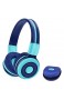 SIMOLIO Bluetooth Kopfhörer Kinder Faltbare Kabellose Kinder-kopfhörer mit Lautstärke begrenzt Bluetooth-Kopfhörer mit Hardcase Wireless Kopfhörer mit Bluetooth und Kabel für Jugentliche - Mint