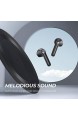 SoundPEATS Kabellose Kopfhörer In Ear Bluetooth Ohrhörer mit Mini Ladekoffer 4 Mikrofonen 25 Std. Laufzeit Berührungssteuerung USB Typ-C Wireless Earbuds mit Kräftigem Bass TrueAir2(Schwarz)