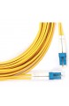 50m LWL Patchkabel - LC zu LC OS2 Singlemode Glasfaser Duplex-Kabel 9/125µ (LSZH) Fiber Patch Cable für 1G SFP/10Gb SFP+ Transceiver Medienkonverter