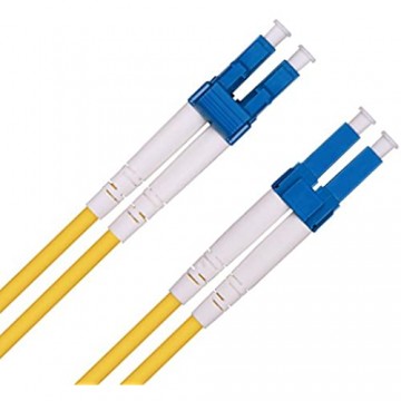 50m LWL Patchkabel - LC zu LC OS2 Singlemode Glasfaser Duplex-Kabel 9/125µ (LSZH) Fiber Patch Cable für 1G SFP/10Gb SFP+ Transceiver Medienkonverter