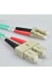 AIXONTEC LWL Patchkabel 7m LC-SC 2Stück 10G Gigabit Glasfaser Fiber Patchkabel mit Multi OM3 Duplex 50/125- LSOH Kabel (Aqua)