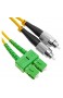 BeMatik - Fiber Optic Cable FC/PC auf SC/APC-Duplex Singlemode 9/125 von 50 cm OS2