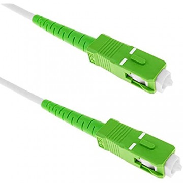 BeMatik - Fiber Optic Cable SC/APC auf SC/APC-Simplex Singlemode 9/125 von 3 m OS2 Weiss