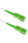 BeMatik - Fiber Optic Cable SC/APC auf SC/APC-Simplex Singlemode 9/125 von 3 m OS2 Weiss