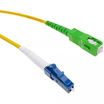 BeMatik - LWL Kabel LC/UPC zu SC/APC Monomode Simplex 9/125 2 m