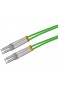 CONBIC® LWL Glasfaser-Kabel – 0 5m OM5 LC auf LC Stecker Duplex 50/125 Patchkabel – Lichtwellenleiter 0 5 Meter