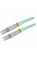 CONBIC® LWL Glasfaser-Kabel – 60m OM3 LC auf LC Stecker Duplex 50/125 Patchkabel – Lichtwellenleiter 60 Meter (Indoor Cable)