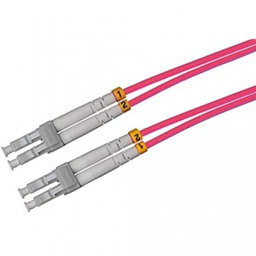 CONBIC® LWL Glasfaser-Kabel – 7m OM4 LC auf LC Stecker Duplex 50/125 Patchkabel – Lichtwellenleiter (7m)