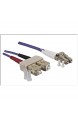 DINIC LWL Kabel OM4 Patchkabel LC/SC Lichtwellenleiter Multimode (1m violett)