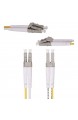 Elfcam Fiber optic cable Glasfaserkabel LC/UPC auf LC/UPC OM3 Multimode-Duplex-Glasfaserkabel (50/125 um) 1M