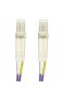 Elfcam Glasfaserkabel LC/UPC auf LC/UPC OM4 Multimode-Duplex-Glasfaserkabel (50/125 um) LSZH (15M)