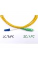Elfcam Glasfaserkabel SC/APC auf LC/UPC Simplex Singlemode 9/125 µm LWL Kabel LSZH (15M)