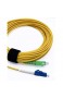 Elfcam Glasfaserkabel SC/APC auf LC/UPC Simplex Singlemode 9/125 µm LWL Kabel LSZH (20M)