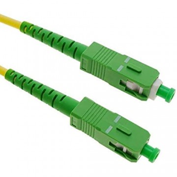 Elfcam - Glasfaserkabel SC/APC auf SC/APC Simplex Singlemode 9/125 Kompatibel mit Glasfaser bis in die Wohnung (FTTH Fiber to the Home) (15M)