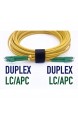 Elfcam® - LWL Glasfaser-Kabel LC/APC auf LC/APC Stecker Duplex Singlemode 9/125μm OS2 Patchkabel Lichtwellenleiter LSZH (0 5M)