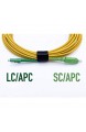 Elfcam® - LWL Glasfaser-Kabel SC/APC auf LC/APC Stecker Simplex 9/125μm Patchkabel Lichtwellenleiter LSZH 10 Meter