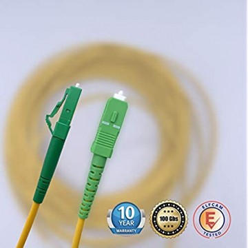 Elfcam® - LWL Glasfaser-Kabel SC/APC auf LC/APC Stecker Simplex 9/125μm Patchkabel Lichtwellenleiter LSZH 2 Meter