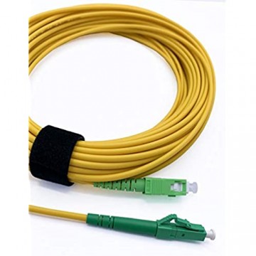 Elfcam® - LWL Glasfaser-Kabel SC/APC auf LC/APC Stecker Simplex 9/125μm Patchkabel Lichtwellenleiter LSZH 10 Meter