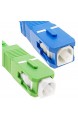 Elfcam® - LWL Glasfaser-Kabel SC/APC auf SC/UPC Stecker Simplex 9/125μm Patchkabel Lichtwellenleiter LSZH Weiß 1 Meter