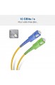 Elfcam® - LWL Glasfaser-Kabel SC/APC auf SC/UPC Stecker Simplex 9/125μm Patchkabel Lichtwellenleiter LSZH Gelb 7 Meter