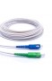 Elfcam® - LWL Glasfaser-Kabel SC/APC auf SC/UPC Stecker Simplex 9/125μm Patchkabel Lichtwellenleiter LSZH Weiß 1 Meter