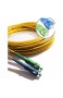 Elfcam® - LWL Glasfaser-Kabel SC/APC auf SC/UPC Stecker Simplex 9/125μm Patchkabel Lichtwellenleiter LSZH Gelb 7 Meter