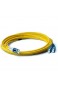 LWL Glasfaser-Kabel – 2m OS2 gelb LC auf SC Stecker Duplex 9/125 Patchkabel – Lichtwellenleiter 2 Meter
