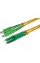 LWL Glasfaser-Kabel – 30m OS2 gelb LC/APC auf SC/APC Stecker Duplex 9/125 Patchkabel – Lichtwellenleiter 30 Meter