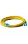 LWL Glasfaser-Kabel – 30m OS2 gelb LC/APC auf SC/APC Stecker Duplex 9/125 Patchkabel – Lichtwellenleiter 30 Meter
