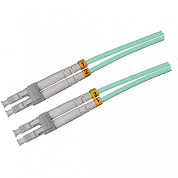 LWL Glasfaser-Kabel – 3m OM3 LC auf LC Stecker Duplex 50/125 Patchkabel – Lichtwellenleiter 3 Meter